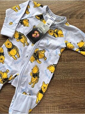 Bonds Winnie the Pooh Light Blue & Yellow Zip One-Piece